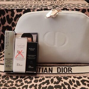 NEW Christian Dior Makeup Bag & Samples